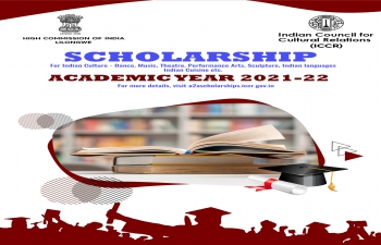 Indian Culture Scholarship by ICCR for the Academic Year 2021-2022